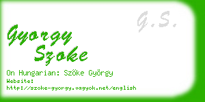 gyorgy szoke business card