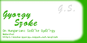 gyorgy szoke business card